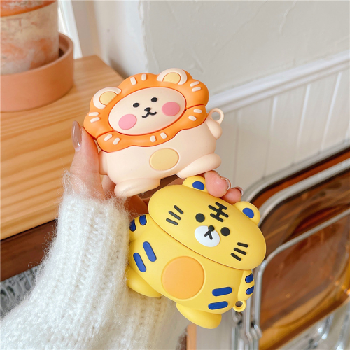 Tiger and Lion AirPods Case Cover (2 Designs) by Veasoon