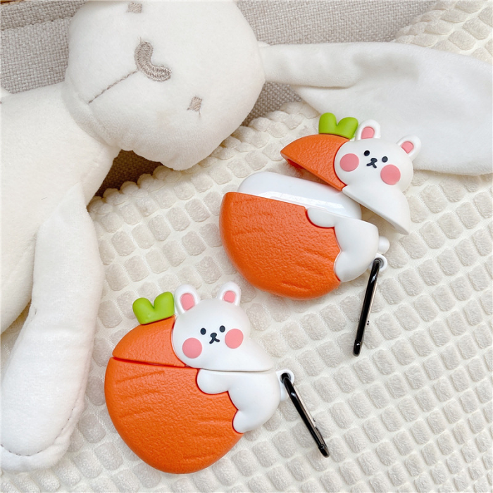 Carrot Bunny Airpod Case Cover by Veasoon