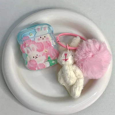 Tulip Bunnies AirPod Case Cover by Veasoon