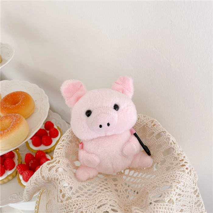 Plush Piglet Airpod Case Cover by Veasoon