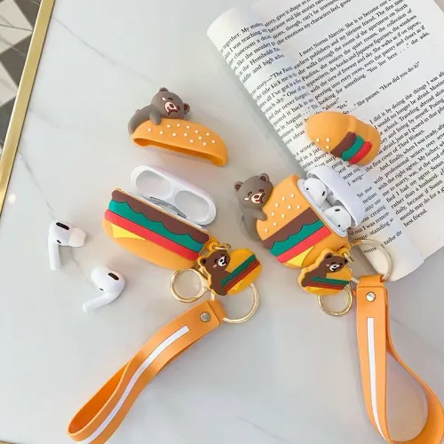 Hamburger Bear Airpod Case Cover by Veasoon