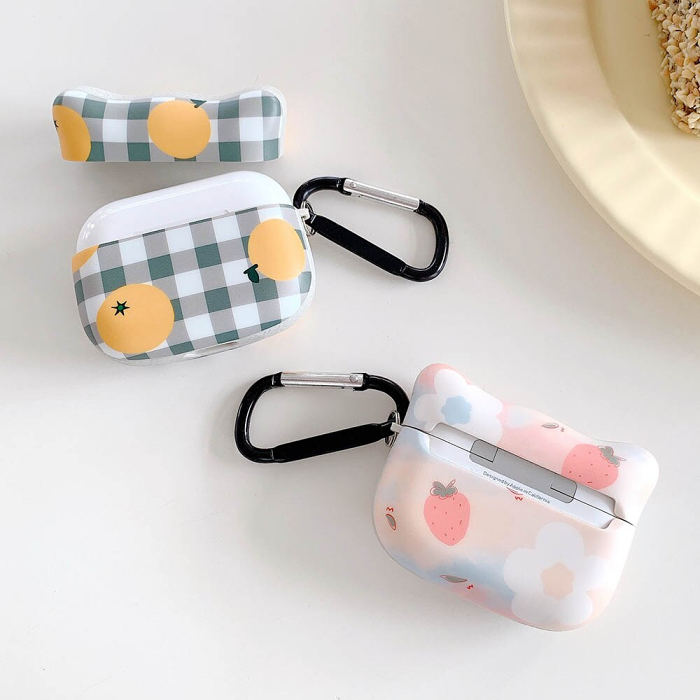 Fruity Cat Ears AirPods Charger Case Cover (2 Designs) by Veasoon