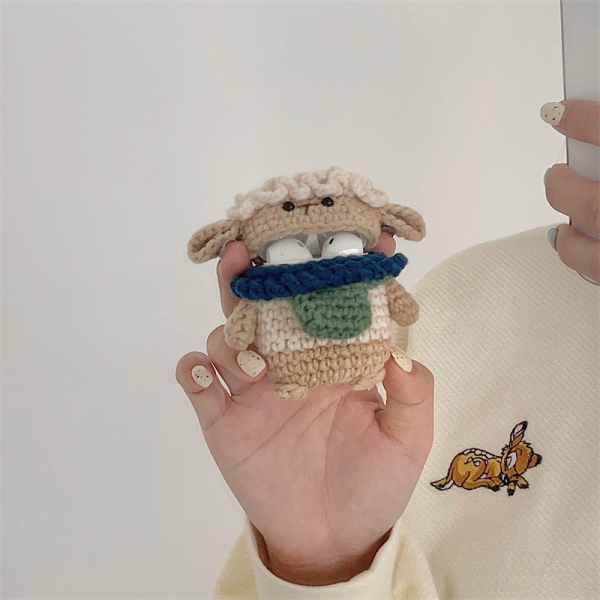 Crochet Sheep AirPods Case Cover by Veasoon