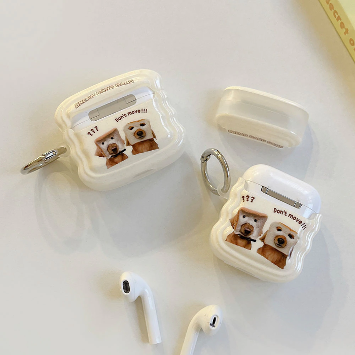 Wavy Bread Puppy Gang AirPods Charger Case Cover by Veasoon