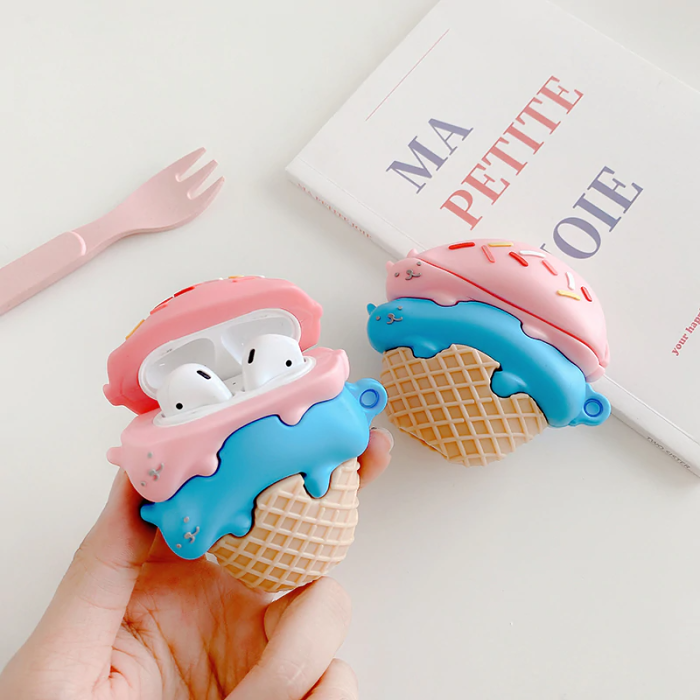 Ice Cream Cat Airpod Case Cover by Veasoon