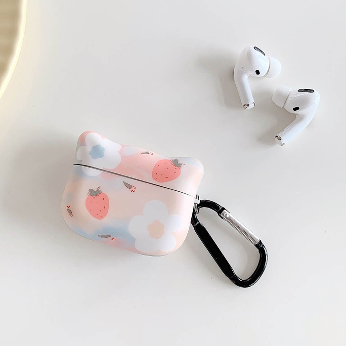 Fruity Cat Ears AirPods Charger Case Cover (2 Designs) by Veasoon