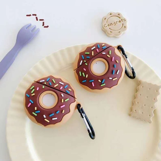 Chocolate Donut Airpods Case by Veasoon