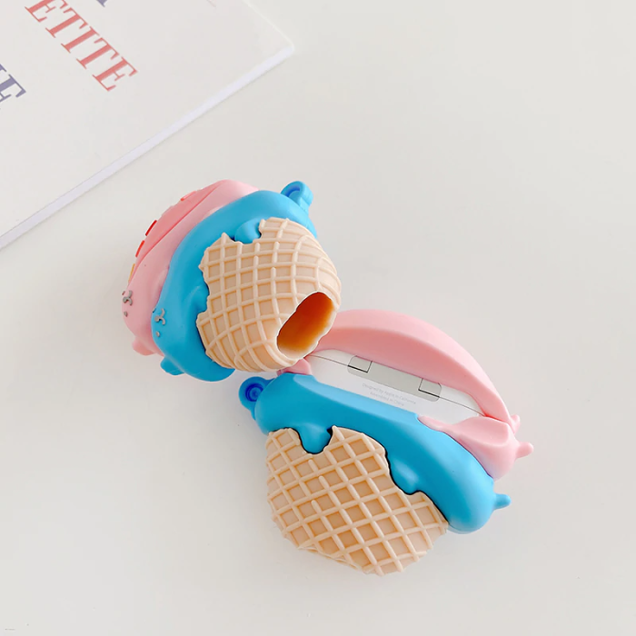 Ice Cream Cat Airpod Case Cover by Veasoon