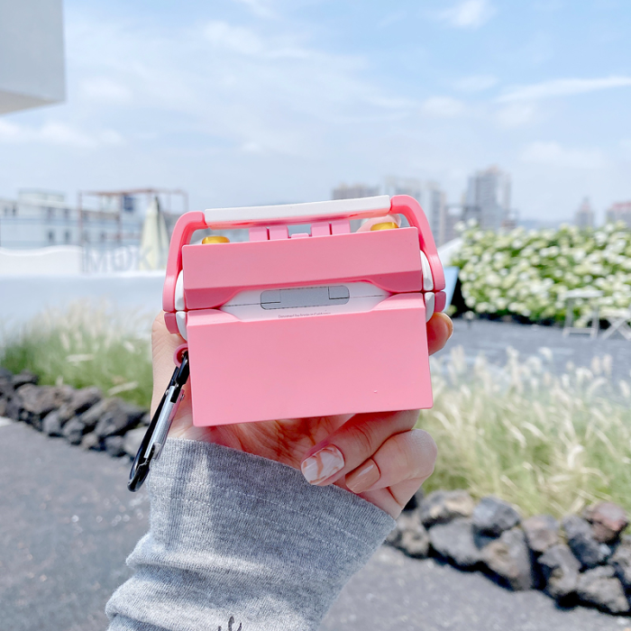 Pink Boombox Airpod Case Cover by Veasoon