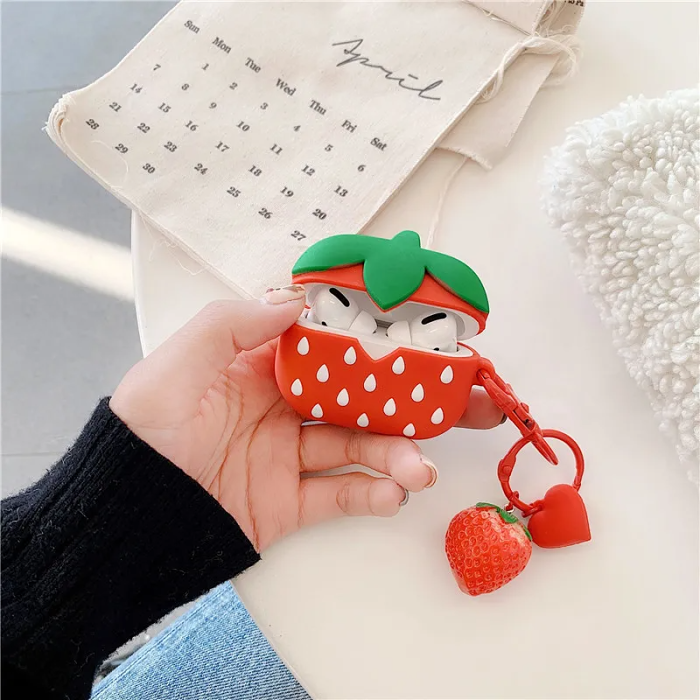 Strawberry AirPods Case Cover by Veasoon