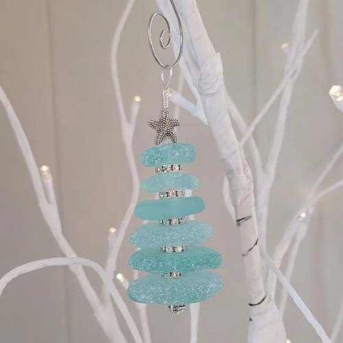 Clearance Sale - 49% OFF 2023 Consideratioy Sea Glass Christmas Tree Ornament