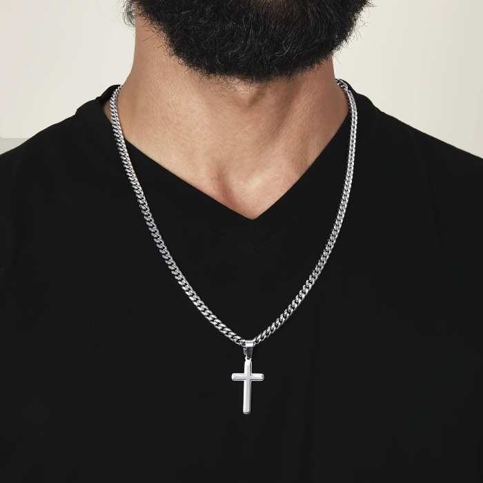 To My Son Cross Necklace From Mom , With Message Card And Gift Box, Necklaces For Birthday, Anniversary, Christmas Gift by Veasoon