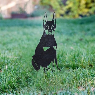 Doberman Pinscher Metal Silhouette