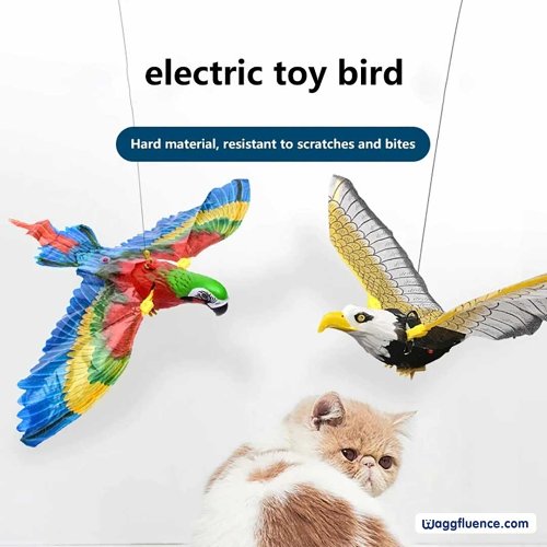 Bird Simulation Interactive Hanging Parrot/Eagle Flying Toy for Cats