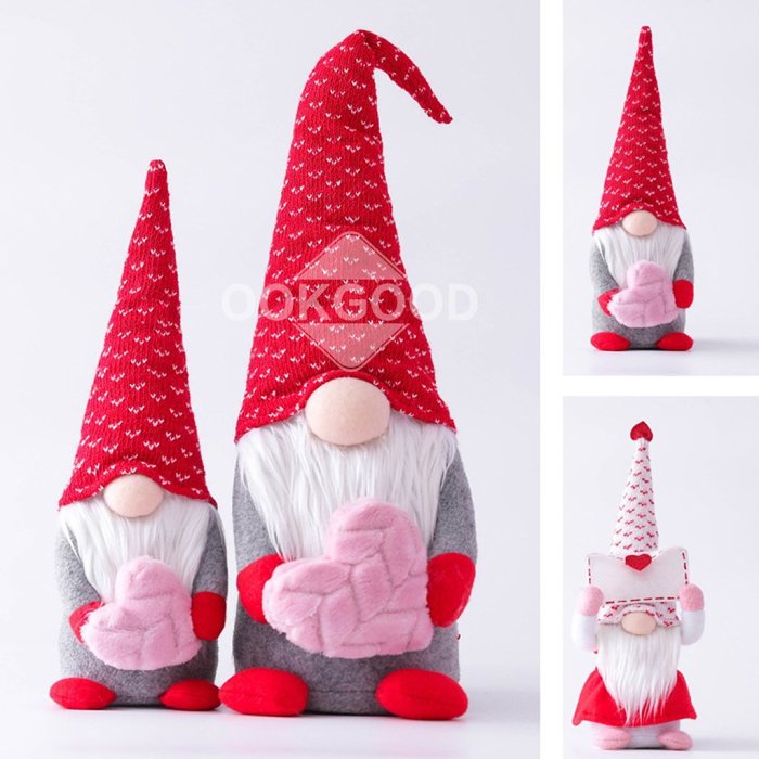 Handcrafted Plush Gnome Dolls Family For Valentine's Day Gift