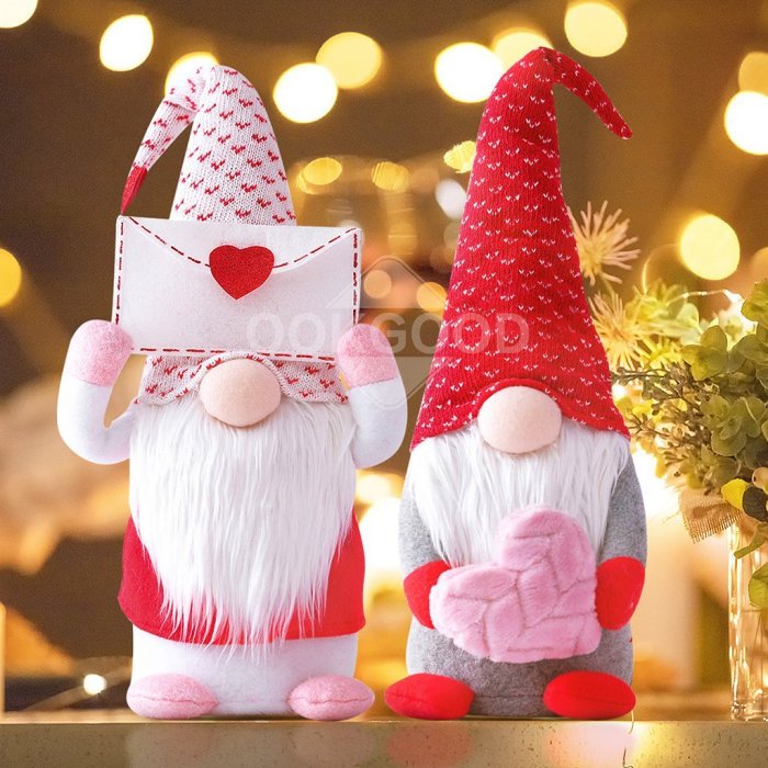 Handcrafted Plush Gnome Dolls Family For Valentine's Day Gift