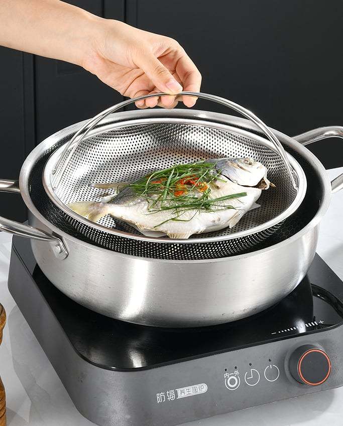 (HOT SALE NOW 49% OFF) - All-In-One Stainless Steel Steamer With Handle