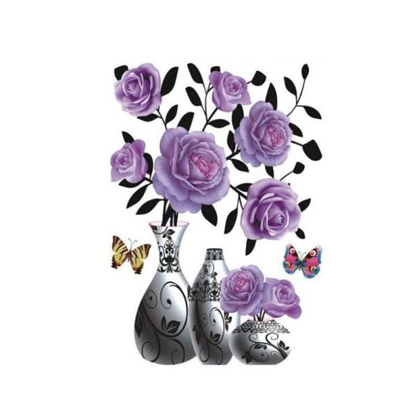 DIY Plant Vase 3D Stereo Stickers Self Adhesive