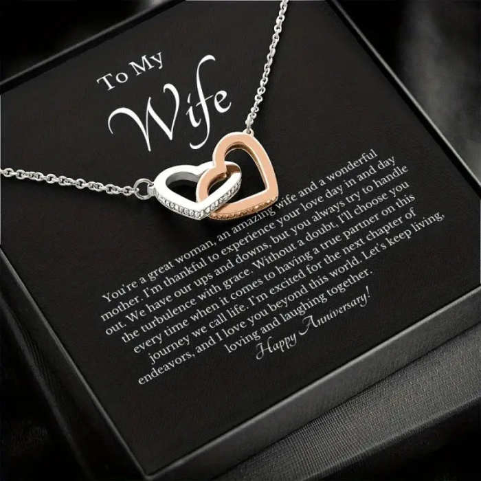 To My Wife - Anniversary Necklace Gifts for Women by Veasoon