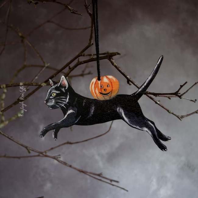 HandmadeVintage Halloween hanging ornament