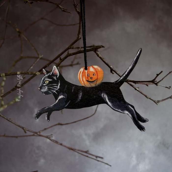 HandmadeVintage Halloween hanging ornament