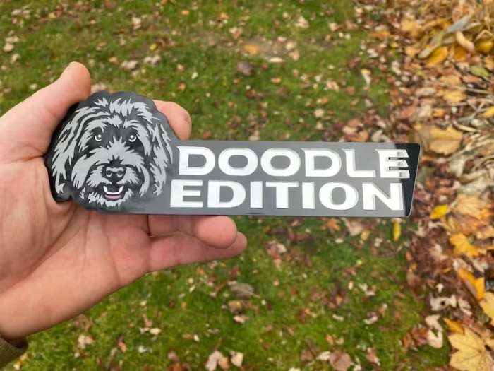 Bull Terrier Dog Car Badge Laser Cutting Car Emblem Saint Bernard Basset Hound Greyhound Point