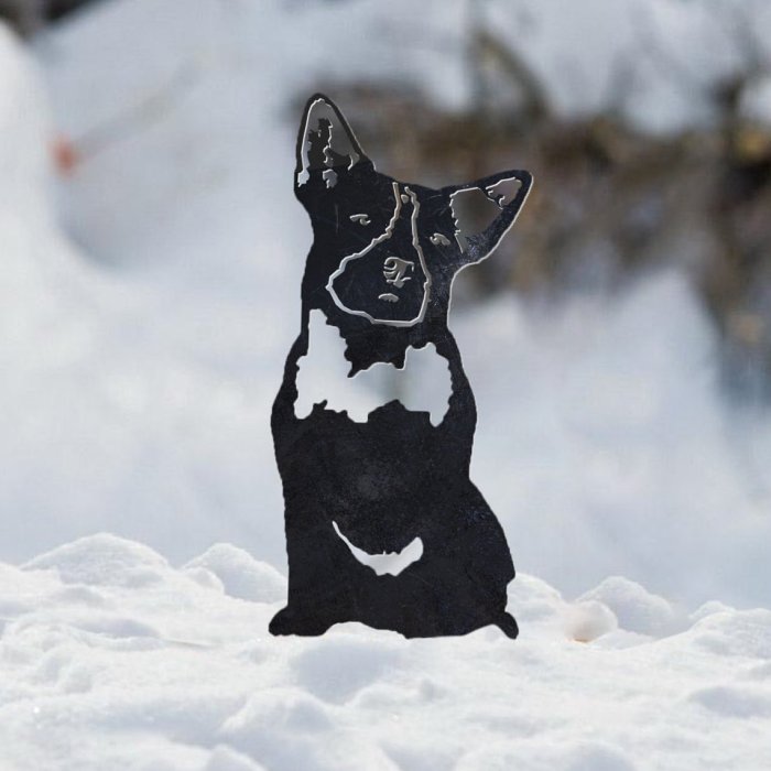 Blue Heeler Metal Silhouette