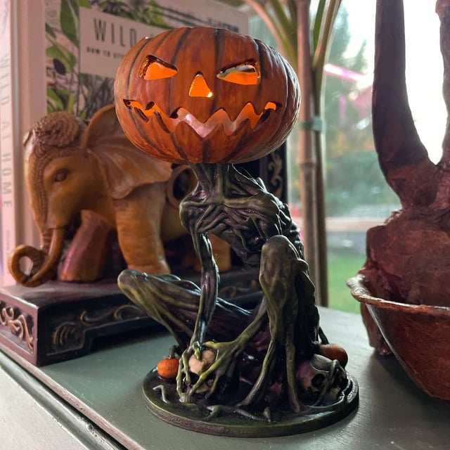 Halloween Scary Swamp Monster Pumpkin Head Ornament  by Veasoon