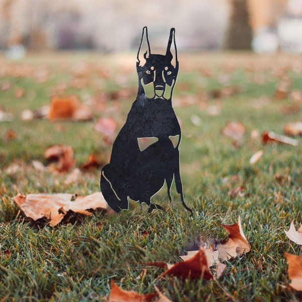 Doberman Pinscher Metal Silhouette