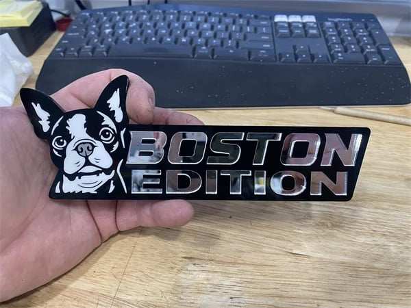 Bull Terrier Dog Car Badge Laser Cutting Car Emblem Saint Bernard Basset Hound Greyhound Point