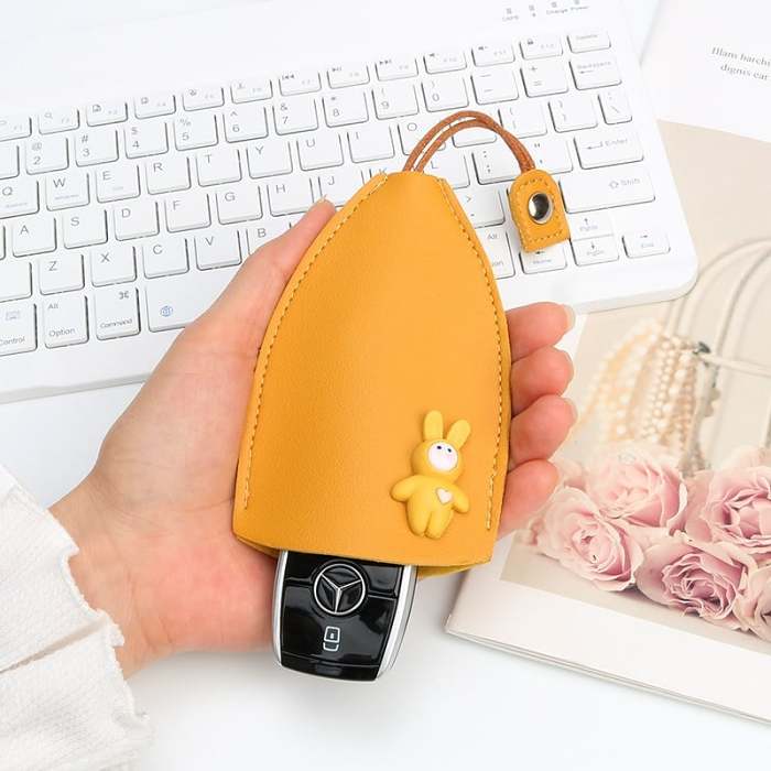 Creative pull-out cute large-capacity car key case