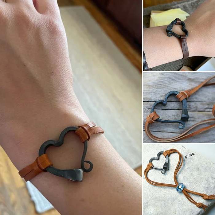 Valentine's Day-Handmade Love Horseshoe Nail Bracelet
