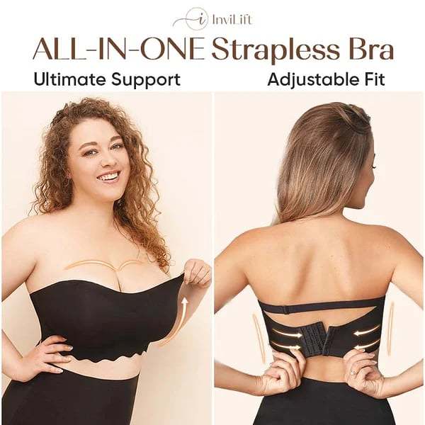 LAST DAY 49% OFF-Plus size Sexy Strapless Invisible Push Up Bra(Buy 1 Get 2 Free)