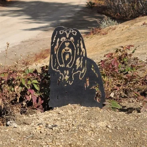 Lhasa Apso Metal Silhouette