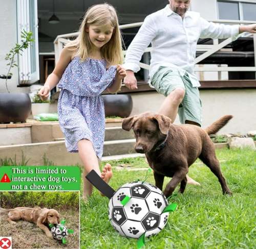 Dog Soccer Ball Toys with Straps