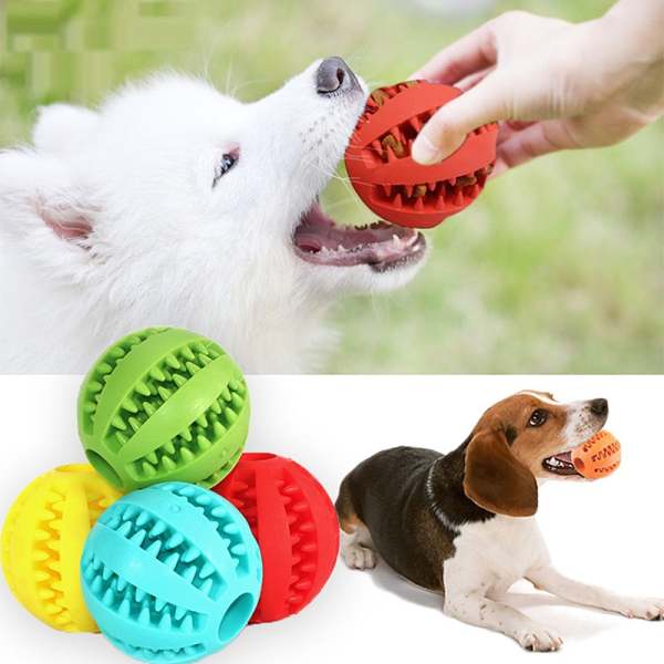 Pet Dog Toy tooth cleaning indestructible dog food ball
