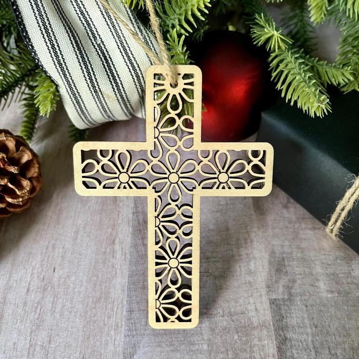 2024 Christian Wooden Merry Christmas Ornament
