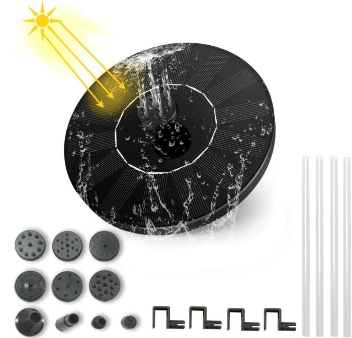 49% OFF-Solar-Powered Bird Fountain Kit