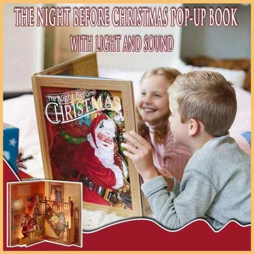 The Night Before Christmas Pop-Up Book（Light & Sound)