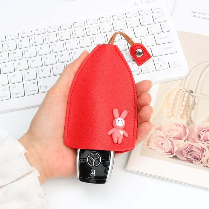 Creative pull-out cute large-capacity car key case
