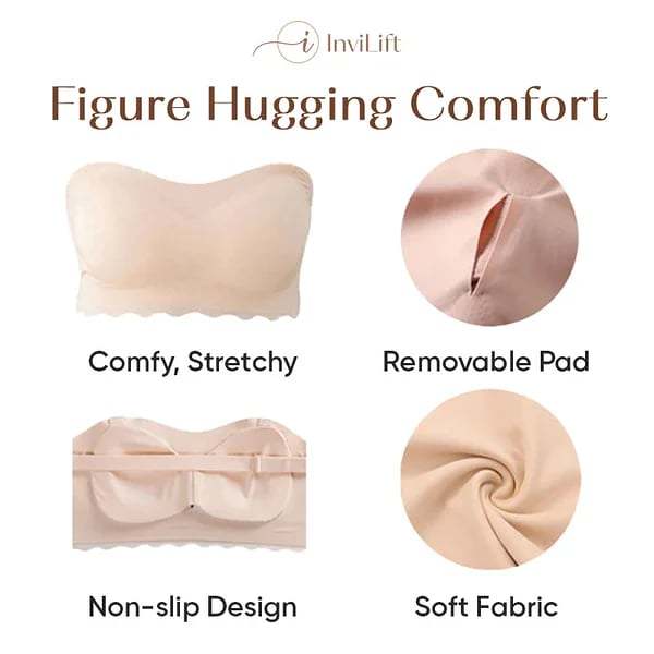 LAST DAY 49% OFF-Plus size Sexy Strapless Invisible Push Up Bra(Buy 1 Get 2 Free)