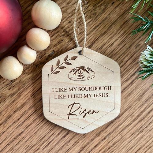 2024 Christian Wooden Merry Christmas Ornament