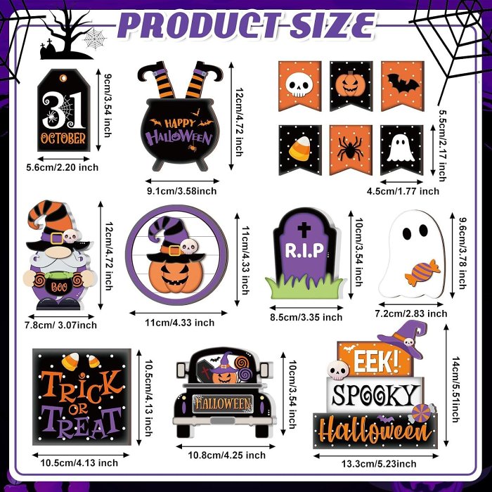 ( Hot Sale 49% Off )Halloween Tiered Tray Decor Bundle by Veasoon