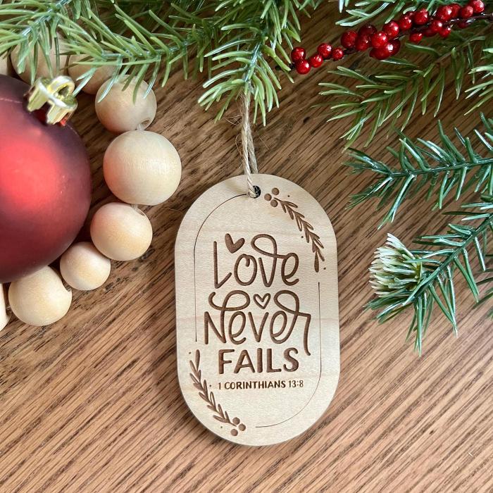 2024 Christian Wooden Merry Christmas Ornament