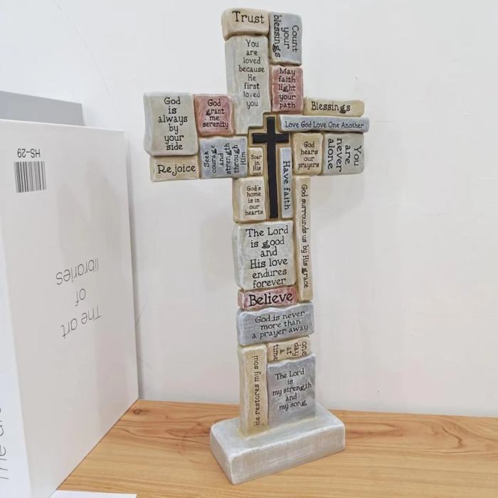 (HOT SALE NOW 49% OFF) - Roman Christian Words and Sayings Table Cross