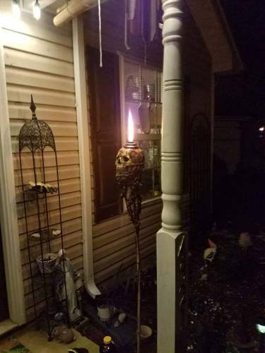 FREE SHIPPING NOW- Handmade Skull Tiki Torch
