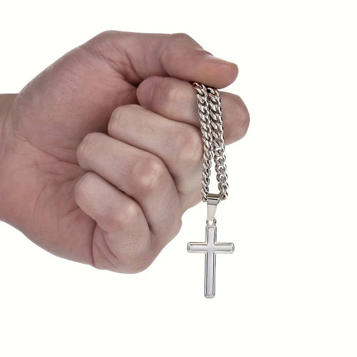 To My Son Cross Necklace From Mom , With Message Card And Gift Box, Necklaces For Birthday, Anniversary, Christmas Gift by Veasoon