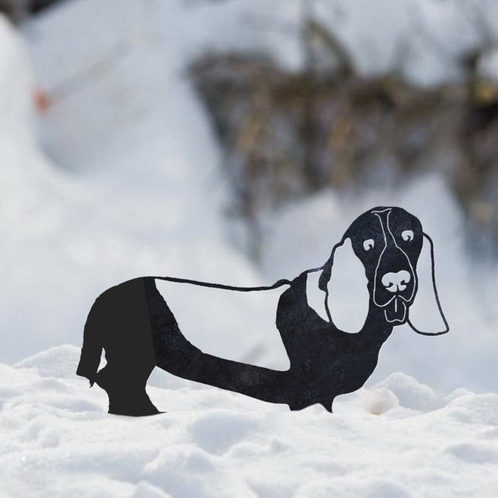 Basset Hound Metal Silhouette