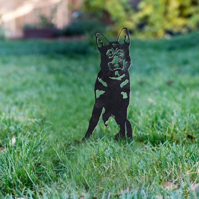 German Shepherd Metal Silhouette