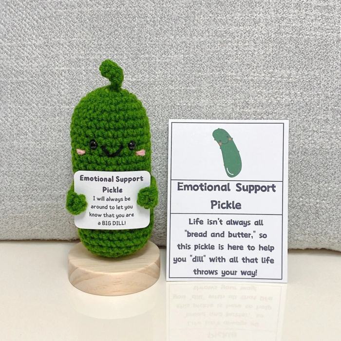 HANDMADE EMOTIONAL SUPPORT PICKLED CUCUMBER GIFT